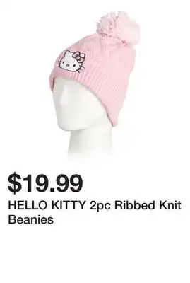 Marshalls HELLO KITTY 2pc Ribbed Knit Beanies offer