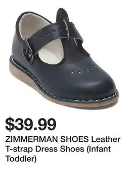 Marshalls ZIMMERMAN SHOES Leather T-strap Dress Shoes (Infant Toddler) offer