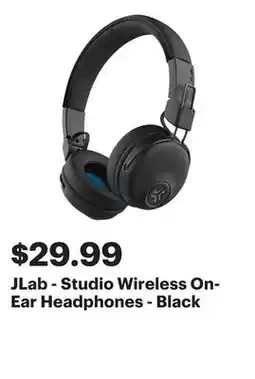 Best Buy JLab - Studio Wireless On-Ear Headphones - Black offer
