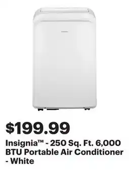 Best Buy Insignia - 250 Sq. Ft. 6,000 BTU Portable Air Conditioner - White offer