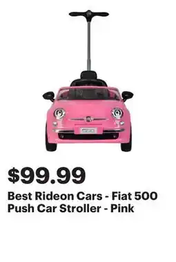 Best Buy Best Rideon Cars - Fiat 500 Push Car Stroller - Pink offer