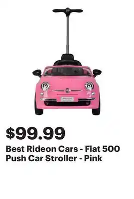 Best Buy Best Rideon Cars - Fiat 500 Push Car Stroller - Pink offer