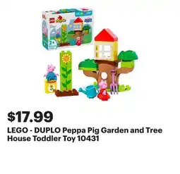 Best Buy LEGO - DUPLO Peppa Pig Garden and Tree House Toddler Toy 10431 offer