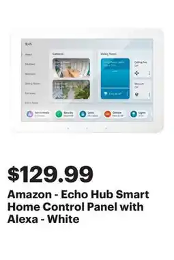 Best Buy Amazon - Echo Hub Smart Home Control Panel with Alexa - White offer