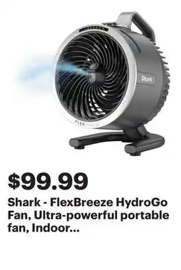 Best Buy Shark - FlexBreeze HydroGo Fan, Ultra-powerful portable fan, Indoor & Outdoor Mist - Grey offer