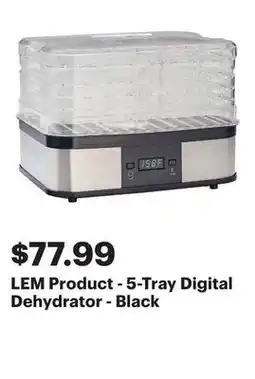 Best Buy LEM Product - 5-Tray Digital Dehydrator - Black offer