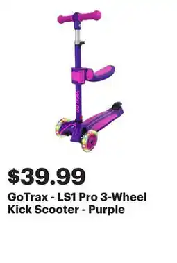 Best Buy GoTrax - LS1 Pro 3-Wheel Kick Scooter - Purple offer