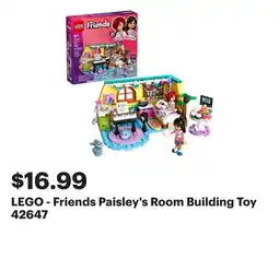 Best Buy LEGO - Friends Paisley's Room Building Toy 42647 offer
