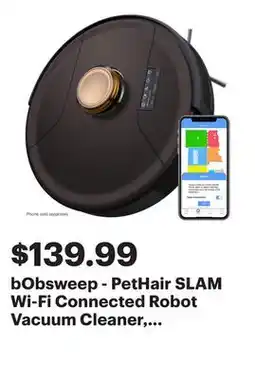 Best Buy bObsweep - PetHair SLAM Wi-Fi Connected Robot Vacuum Cleaner, Austin - Espresso offer