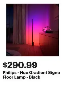 Best Buy Philips - Hue Gradient Signe Floor Lamp - Black offer
