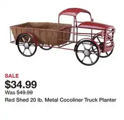 Tractor Supply Company Red Shed 20 lb. Metal Cocoliner Truck Planter offer