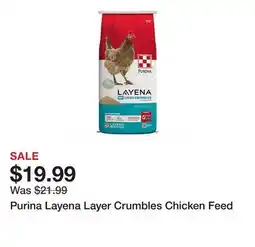 Tractor Supply Company Purina Layena Layer Crumbles Chicken Feed offer