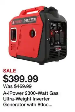 Tractor Supply Company A-iPower 2300-Watt Gas Ultra-Weight Inverter Generator with 80cc OHV Engine and CO Sensor Shutdown offer