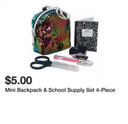 Five Below Mini Backpack & School Supply Set 4-Piece offer