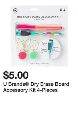 Five Below U Brands Dry Erase Board Accessory Kit 4-Pieces offer