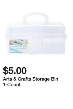 Five Below Arts & Crafts Storage Bin 1-Count offer