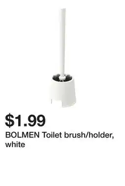 Ikea BOLMEN Toilet brush/holder, white offer