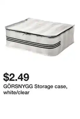 Ikea GÖRSNYGG Storage case, white/clear offer