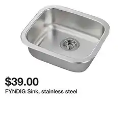 Ikea FYNDIG Sink, stainless steel offer