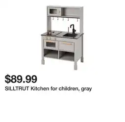 Ikea SILLTRUT Kitchen for children, gray offer