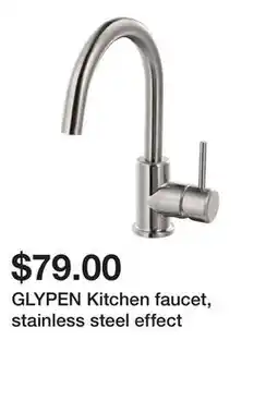 Ikea GLYPEN Kitchen faucet, stainless steel effect offer