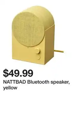 Ikea NATTBAD Bluetooth speaker, yellow offer