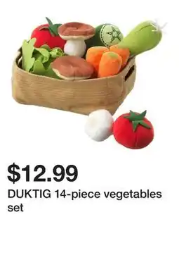Ikea DUKTIG 14-piece vegetables set offer