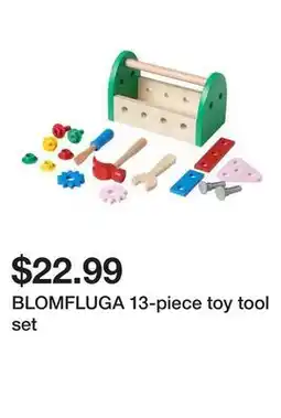 Ikea BLOMFLUGA 13-piece toy tool set offer
