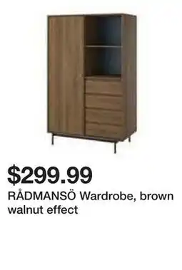 Ikea RÅDMANSÖ Wardrobe, brown walnut effect offer