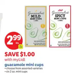 Lidl Guacamole mini cups offer