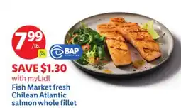 Lidl Fish Market fresh Chilean Atlantic salmon whole fillet offer