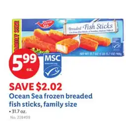 Lidl Ocean Sea frozen breaded fish sticks, family size offer