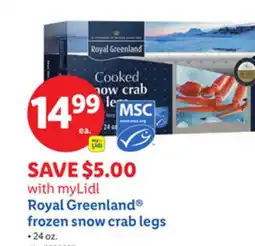 Lidl Royal Greenland frozen snow crab legs offer