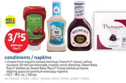 Lidl condiments/napkins offer