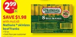 Lidl Nathans skinless beef franks offer