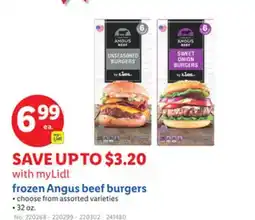Lidl frozen Angus beef burgers offer