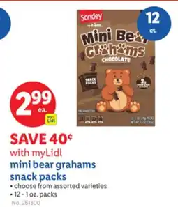 Lidl mini bear grahams snack packs offer