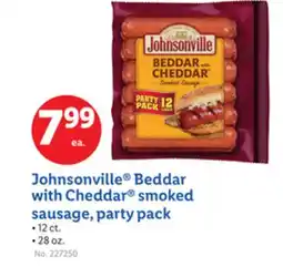 Lidl Johnsonville Beddar with Cheddar smoked sausage, party pack offer