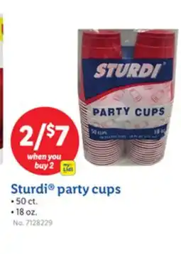 Lidl Sturdi party cups offer