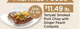 Heinen's Teriyaki Smoked Pork Chop with Ginger Peach Compote offer