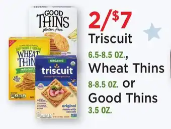 Heinen's Triscuit 6.5-8.5 OZ., Wheat Thins 8-8.5 OZ. or Good Thins 3.5 OZ offer