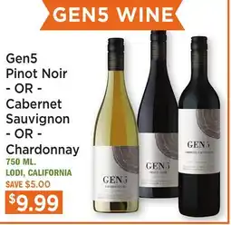Heinen's Gen5 Pinot Noir-OR-GEN5 WINE Chardonnay offer