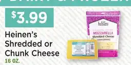 Heinen's Heinen's Shredded or Chunk Cheese offer
