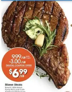 Kroger Ribeye Steaks offer
