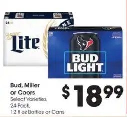Kroger Bud, Miller or Coors offer