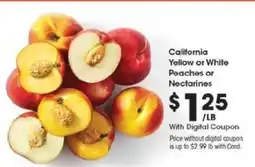 Kroger California Yellow or White Peaches or Nectarines offer