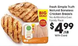 Kroger Fresh Simple Truth Natural Boneless Chicken Breasts offer