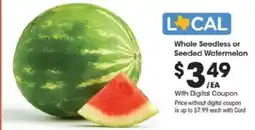 Kroger Whole Seedless or Seeded Watermelon offer