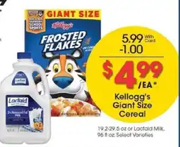 Kroger Kellogg's Giant Size Cereal offer