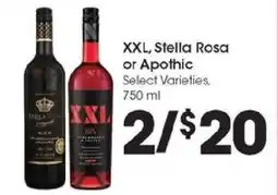 Kroger XXL, Stella Rosa or Apothic offer